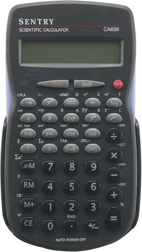 Sentry Industries Inc. 56-Function Scientific Calculator, Black (CA656)