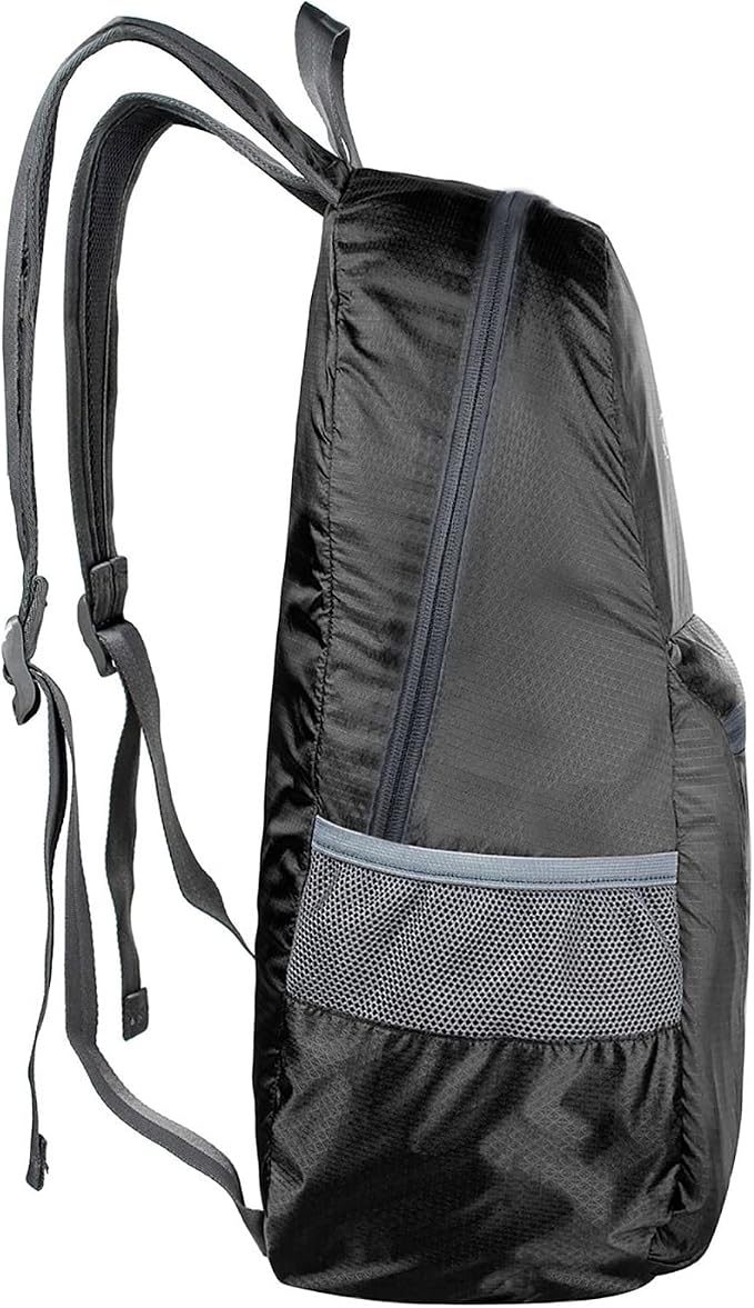 G4Free 20L Small Packable Travel Hiking Backpack for Men Women | Lightweight Foldable Waterproof Daypack for Outdoor, Black