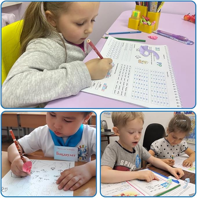 Grips for Pencil for Kids Handwriting, 8 Pcs Pen Grips, Ergonomic Pencil Grippers Holder for Kids, Writing Posture Correction with Cushion for Toddlers, Adults, Preschooler, Special Education Supplies