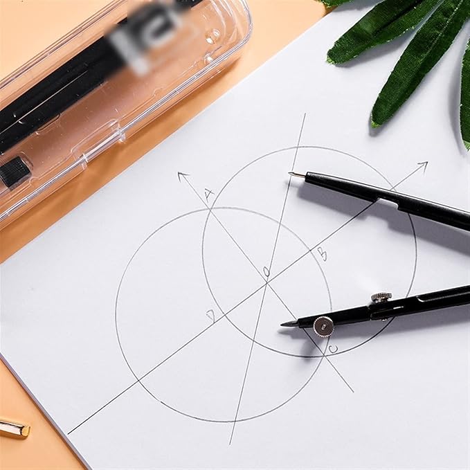 KUYWLMKMZZ Drawing Compass Stainless Steel Math Geometry Kit Compass Multifunctional Metal Drafting Drawing Tool School Student Stationery Geometry Set (Color : A)