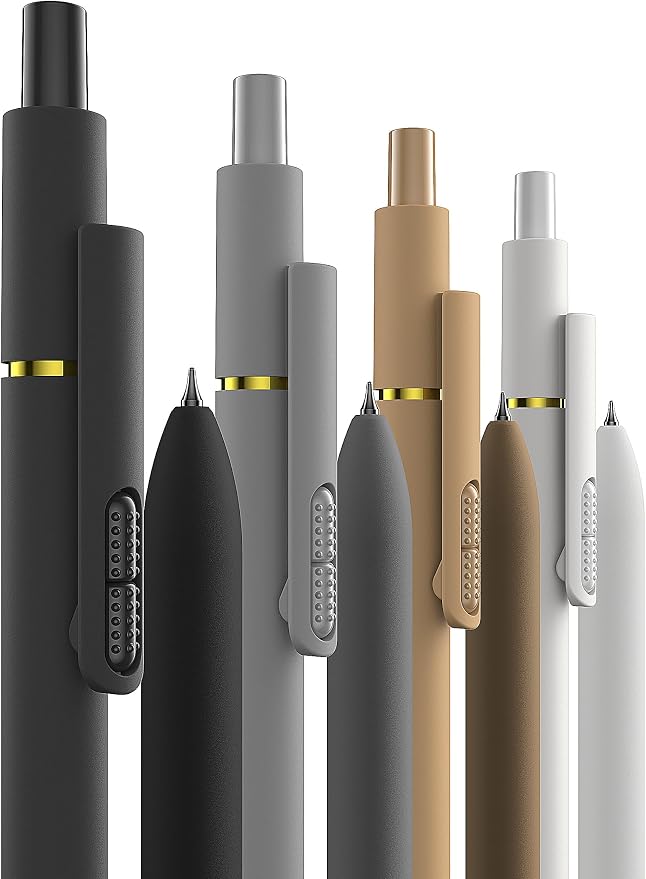 Hiacry 8 Pcs Gel Pens - 0.7mm Fine Point Smooth Writing Black Ink, Quick-Dry Long Lasting Fidget Pens, School & Office Supplies for Men Women(Classic-Black Ink)
