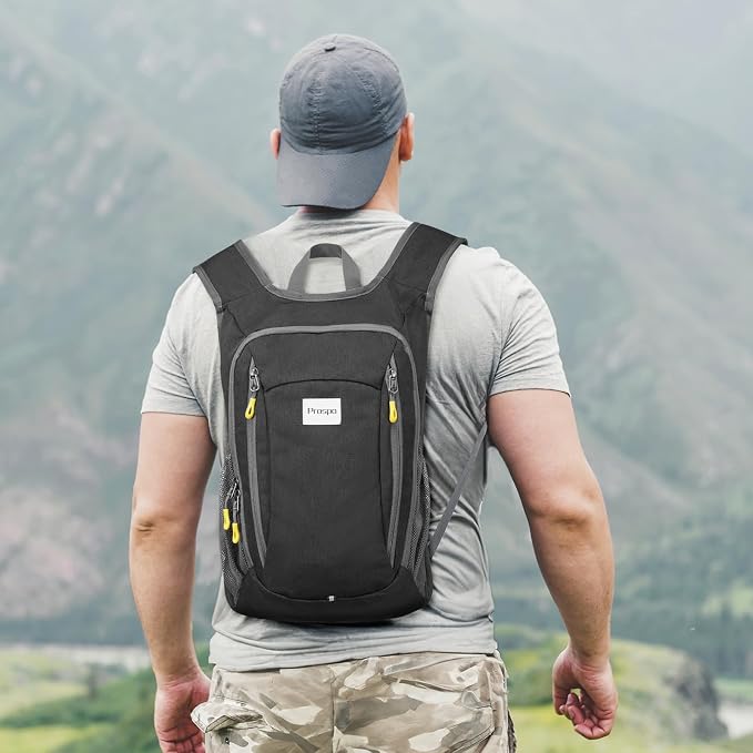 Prospo 12L Hiking Backpack Small Lightweight Travel Backpack for Women Men Casual Foldable Shoulder Bag
