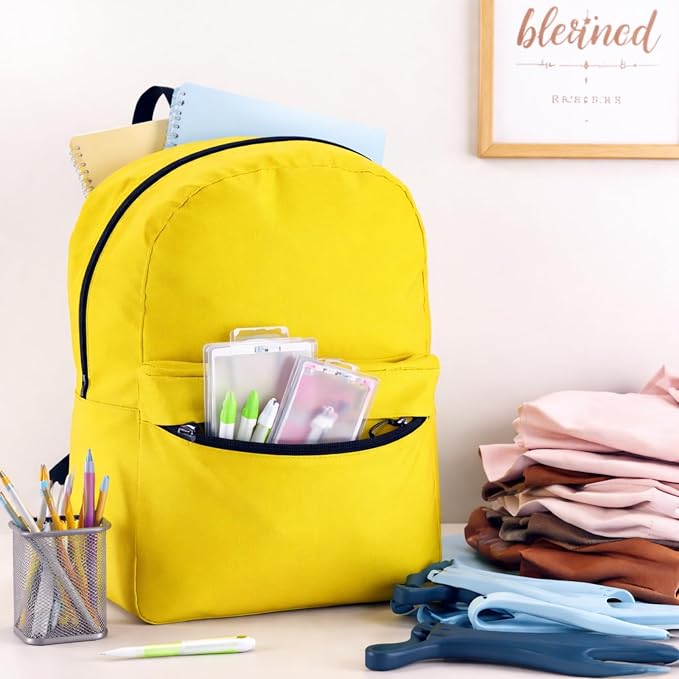 Silkfly 12 Pcs 17" Backpacks with 144 Pcs School Supplies Kits Includes Markers Scissors Rulers Sharpeners Ballpoint Pens Erasers Pencil Cases Pencils for Elementary Middle High School