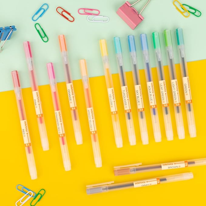 XSG Premium Gel Ink Pen Fine Point Pens Ballpoint Pen 0.5mm for Japanese Office School Stationery Supply24 Packs
