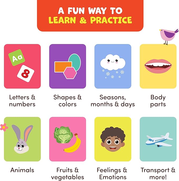 Preschool Activity Book for 3 4 5 Year-Old Kids – 100% Assembled & Ready-to-Use Busy Book for Toddlers 3-5 with 15 Montessori Activities – Educational Learning Toy for 3 Year-Old Girls & Boys