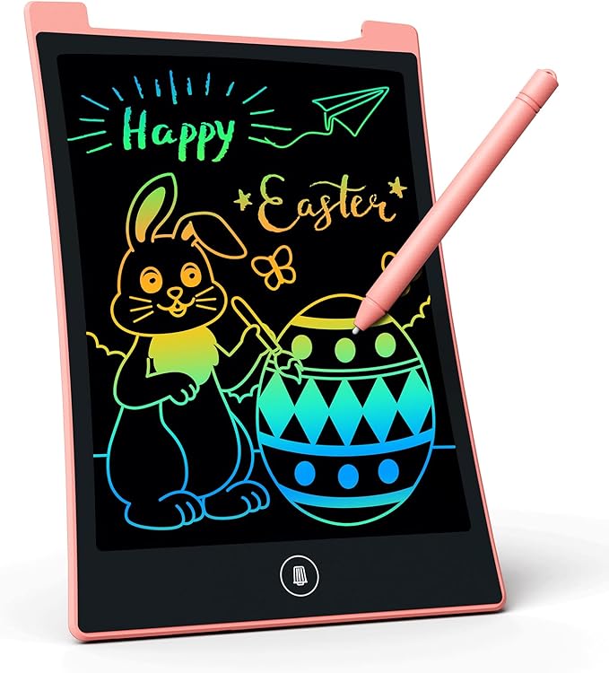 KOKODI Toys for 3 4 5 6 Years Old Girls, 10 Inch Reusable Colorful LCD Writing Tablet Doodle Board Drawing Pad for Kids, Learning Educational Birthday Stocking Stuffer Christmas Gifts