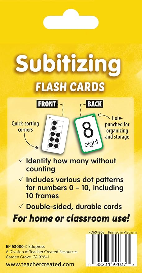 Teacher Created Resources Subitizing Flash Cards (EP63000)