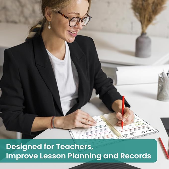 Planner 2026-2027, Academic Year Monthly and Weekly Calendar Planner, Jul 2026 - Jun 2027, Hardcover Teacher Student Planning Agenda book with Tabs, Perfect for School Office Supplies, 6.3" x 8.5" - Octopus Drift