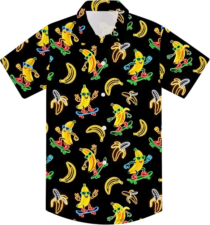 Enlifety 2-10T Kids Hawaiian Shirt Boys Short Sleeve Button Down Shirts Hawaii Summer Casual Blouse