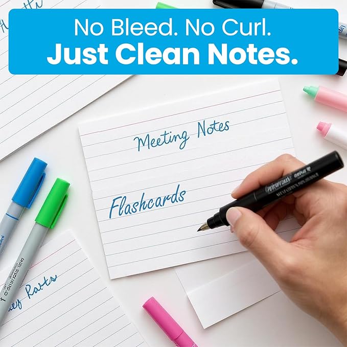 Oxford Ruled Index Cards 4"x6" (5 Packs of 100) & 3"x5" Cards (1 Pack of 300) - White, Lined on One Side, Blank on the Other - Ideal for Study Flashcards, Note Cards, Recipes, To-Do Lists & More