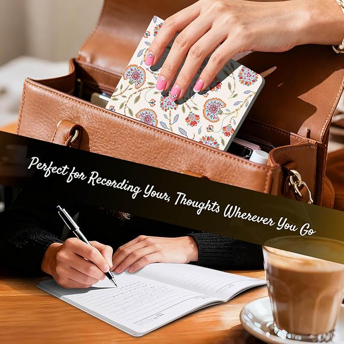 Stitched Composition Notebooks 2-Pack with Unique Art Designed Cover, A5 Lined Diary (8.2"L*5.5"W), Lay Flat Design, Thicked Paper Writes Smoothly for School and Office (Bohemian)