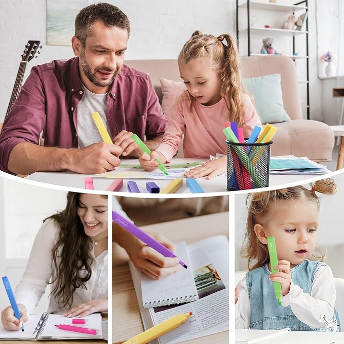 Cute Highlighters Set, Aesthetic Pastel, Quick Dry, Chisel Tip 8Pcs | Cute Pastel,No Bleed,Bible Study for Adults in the Home School Office