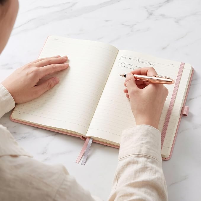 AHGXG Lined Journal Notebook, 160 Numbered Pages, A5 Size (5.7'' x 8.3'')