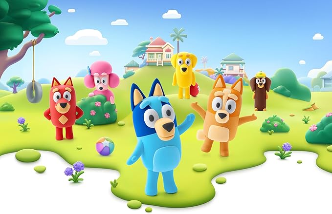 HEY CLAY Bluey & Friends - Air-Drying Clay for Kids - Arts and Crafts Creative Modeling Clay Kit Children Ages 4-8 (Bingo)