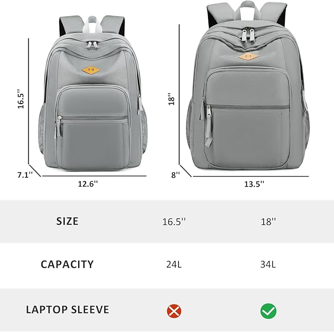 abshoo Classical Basic Travel Backpack For School Water Resistant Bookbag | For School, For School