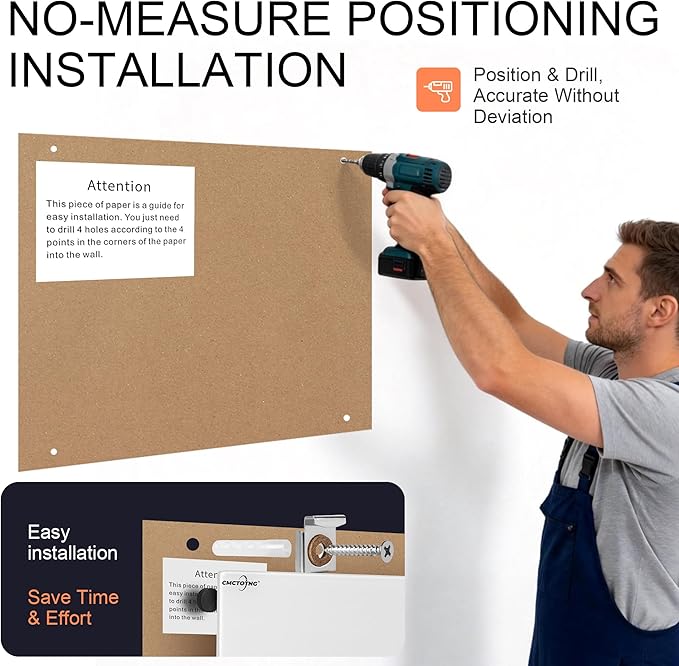 24" x18'' Magnetic Glass Whiteboard, Frameless Wall Mounted Dry Erase Board, Anti Ghosting Scratch Resistant Glass Board for Home Office Classroom with Complete Mounting Accessories