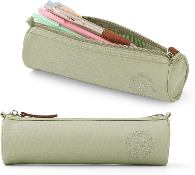 EASTHILL Small Pencil Case Pencil Pouch Stationery Pen Bag Office Supplies for Girls Women-Green