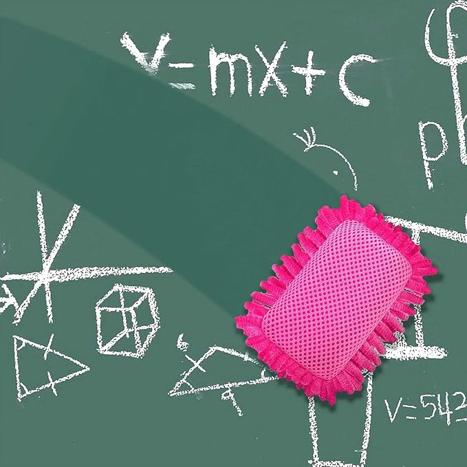 Pink Microfiber Whiteboard Eraser - Washable Dry Erase Sponge Mitt for Chalkboards, Markers, Classroom, Office, and Car Cleaning | Reusable Eraser for Whiteboards, Refrigerators, and Home Use(1 Pack )