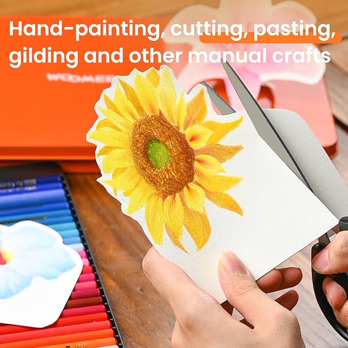 Woomer Colored Pencils: 10-Piece Red Colored Pencils with Paper 20 Professional Fine Grain Drawing Paper for Multi-Layer Blending Practice