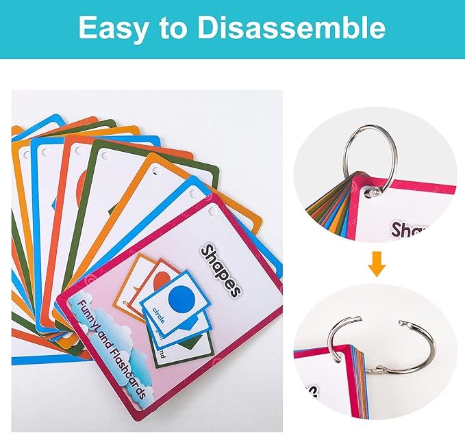 Lilias Shapes Flash Cards, Toddler Learning Toys, Preschool Learning Toys, Homeschool Supplies, Learning Supplies for Kindergarten, 4.3 X 3.14 Inch, 13 Cards in Set
