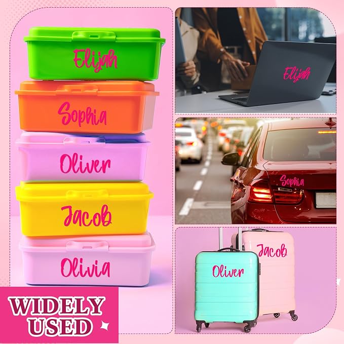 Humyoun UV DTF Cup Wrap Letter Stickers Vinyl Decals,Rose Red,6 Sheets | Personalized Name Stickers for Water Bottles Tumblers, Waterproof UV DTF Alphabet A-Z Stickers for 14-40oz Mugs DIY Craft
