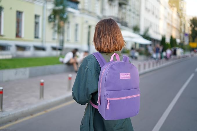 Trail maker 24 Pack- Classic 17 Inch Backpacks in Bulk Wholesale Back Packs for Boys and Girls (Purple)