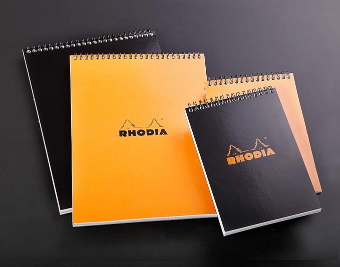 Rhodia Wirebound Pad 4.1X5.8 Orange Grid