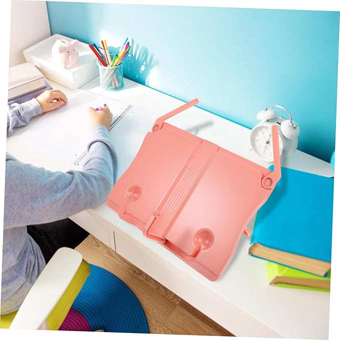 Reading Holder Portable Adjustable Book Stand for Transparent Angle Desktop Book Holder Suitable for Tablets Music and Textbooks Smooth Rounded Edges for Comfortable Study at Home