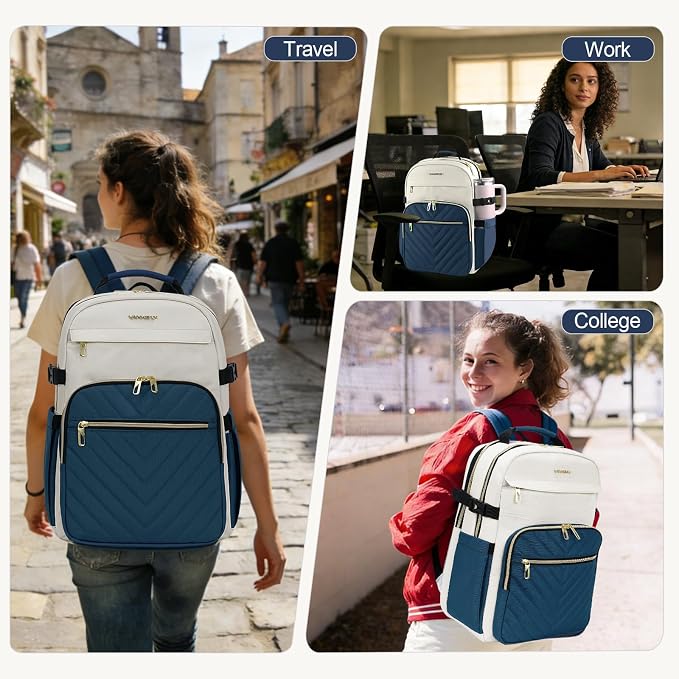 VANKEAN 18 Inch Laptop Backpack for Women Large Capacity | Waterproof Backpacks Stylish Travel Bags Casual Daypacks for College, Business