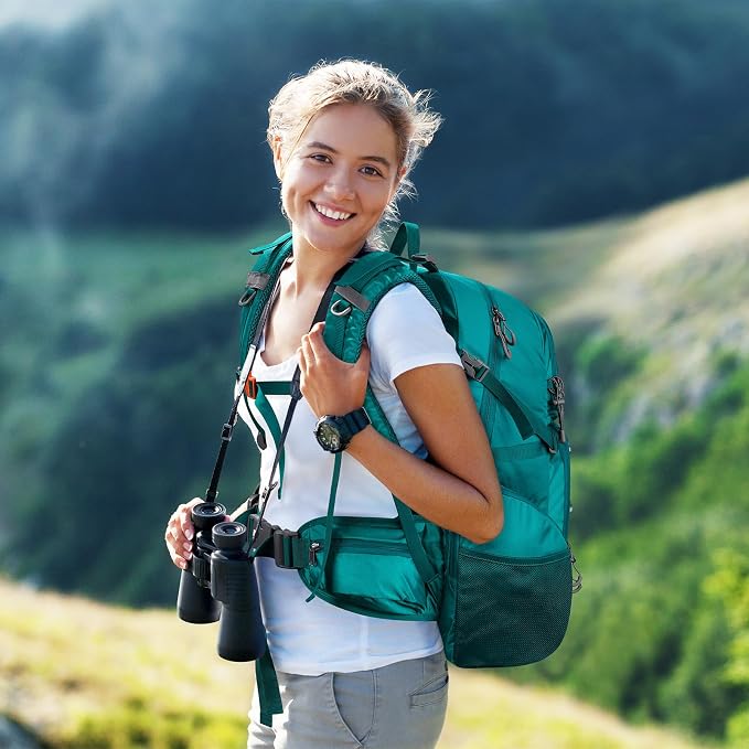 Maelstrom 40L Waterproof Hiking Backpack, Lightweight Travel Daypack | Rain Cover,Hydration-Ready, Tripod Straps, Load Compression, Survival Whistle, Perfect For Men, Women,Camping,Travel