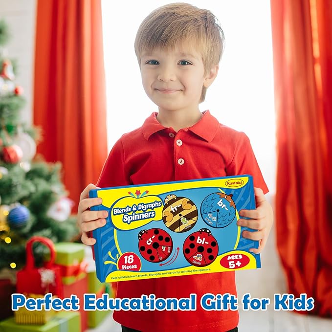 Kasfalci Blends & Digraphs Cards, Phonics Games,Speech Therapy Toys for Toddlers Kids,Learn to Read, Spelling Reading Learning Sight Words Games,Kindergarten Preschool Learning Activities Educational