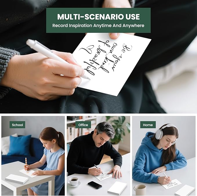Blank Index Cards 3x5, 300 Pcs White Index Cards Blank, Double-Sided Blank Flash Cards, White Note Cards 3x5, Premium Bright Flashcards For Studying, Notecards No Lines for Office, School, and Home
