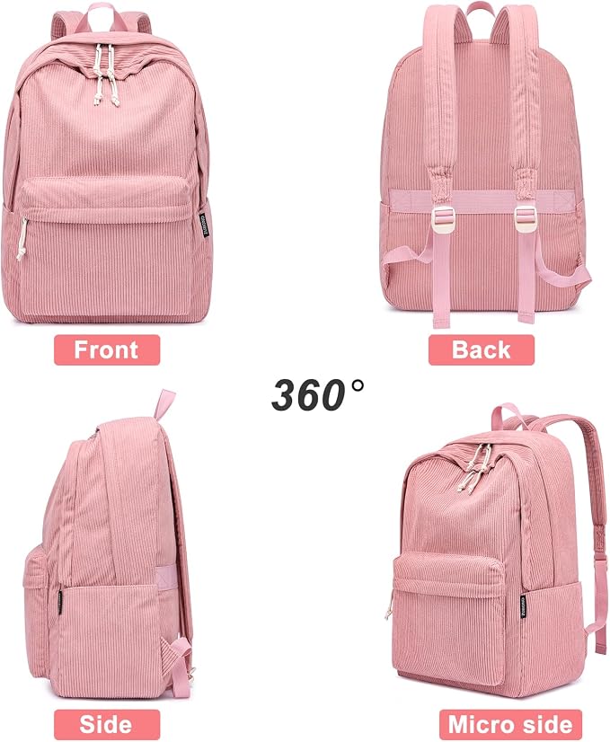 ZUBOND Backpack for School Girls and Boys, Lightweight School Bookbag for Teens, College Students Women & Men, Cute Large Laptop Backpack Fits 15.6 Inch Notebook