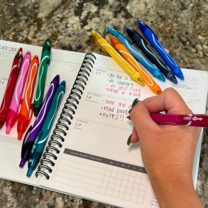BIC Gelocity Quick Dry Ocean Themed Gel Pens, Medium Point (0.7mm), 8-Count -Pen Set, Colored Gel Pens for Note Taking and Journaling, (Pack of 2)