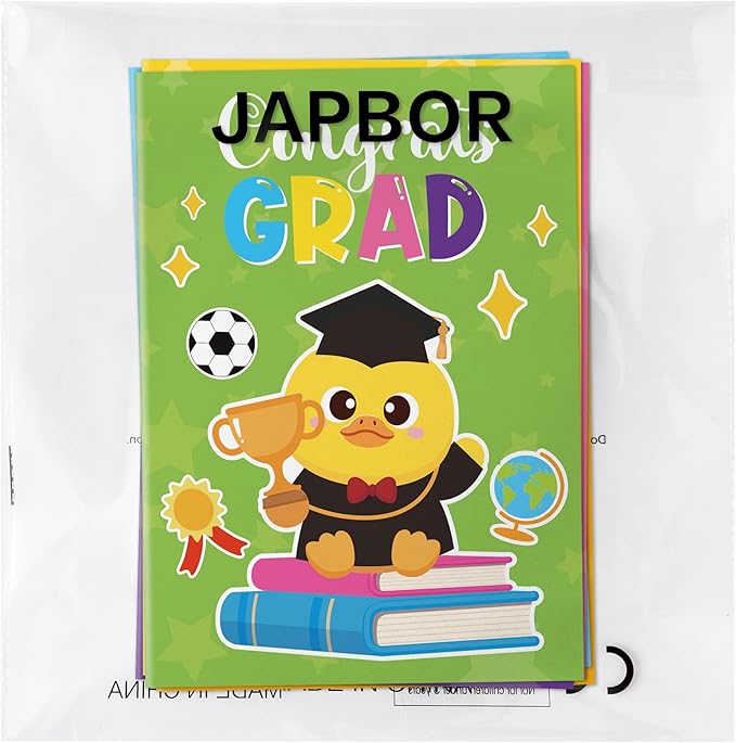 JAPBOR Kindergarten Graduation Coloring Books - 24PCS Mini Color Activity Book Bulk for Kids Preschool Graduate Activities Party Favor, Congrats Grad Small DIY Colour Pages for Classroom Game Gifts