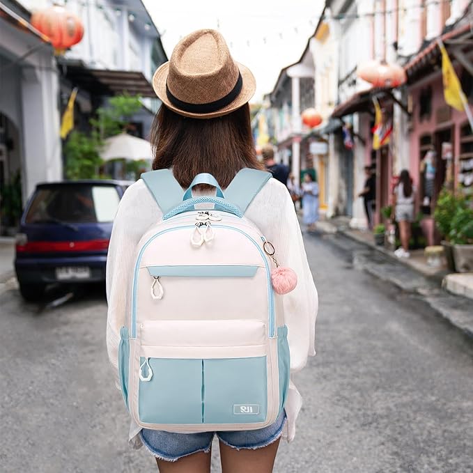 School Backpack for Teen Girls Women Students - 15.6 Inch Laptop Backpacks with Large Capacity Ergonomic Support, College Travel Daypack, Casual Bookbags