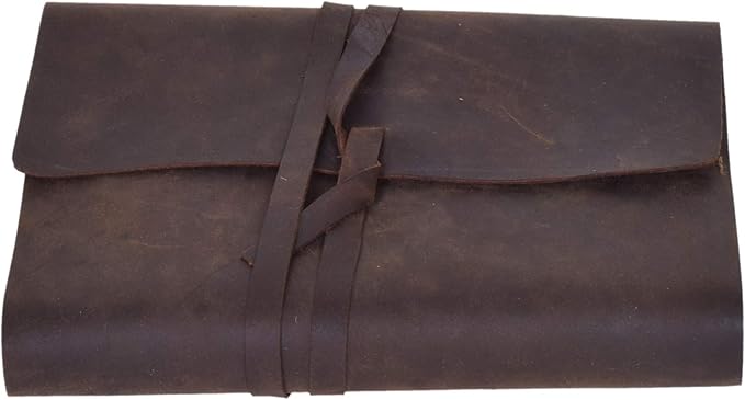 Rustic Vintage Leather Journal Writing Notebook Antique Handmade Leather Bound Daily Notepad for Men & Women Unlined Paper Perfect for Gift for Art Sketch Book Travel Diary & Notebooks to Write in (8 x 6 Inches)