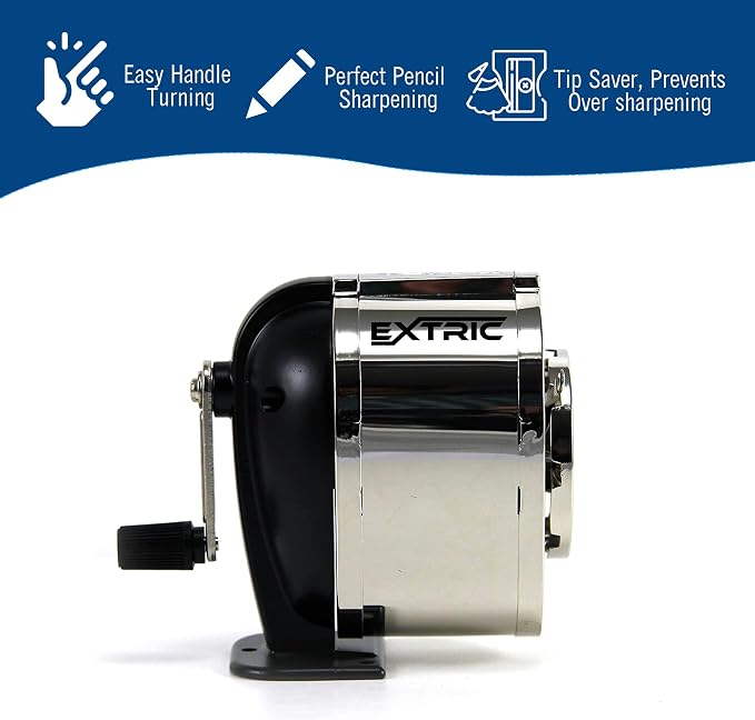 EXTRIC Pencil Sharpener Manual Desktop & Wall Mount Hand Crank Sharpeners