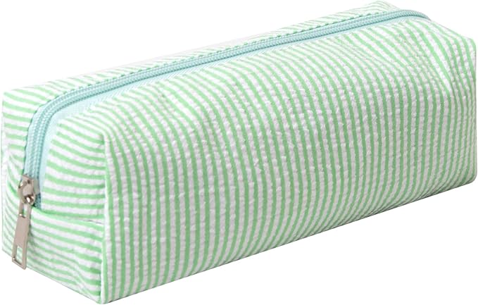 Cute Pencil Case Capacity Pencil Pouch Aesthetic Pen Bag Office Stationery Organizer Simple Sturdy Multifunctional Cosmetic Pouch (green)