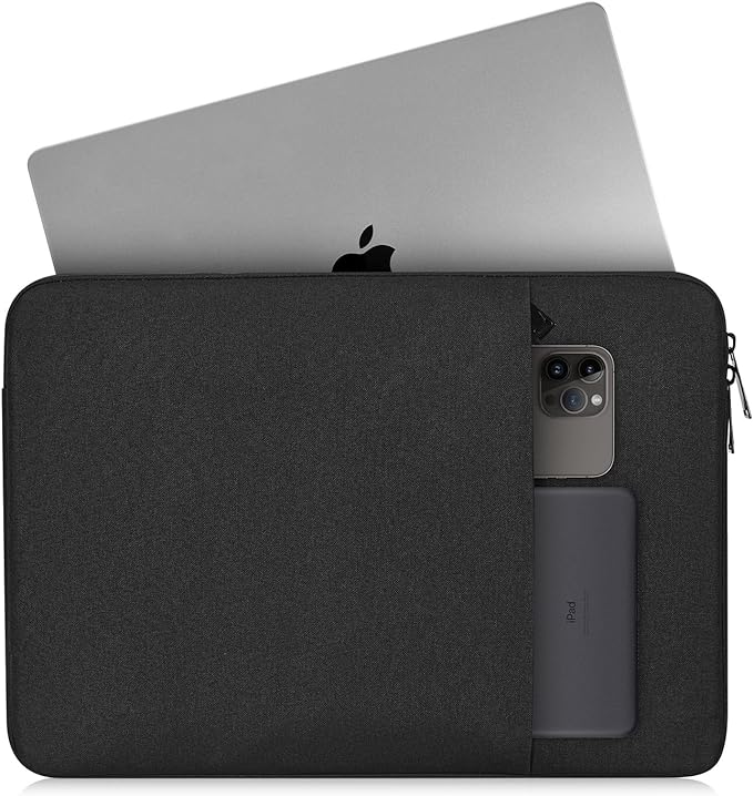 15.6 16 inch Laptop Sleeve Case for HP Omnibook 16, HP Envy, Pavilion 15, ASUS VivoBook 15 16 16X, Acer Aspire 15.6,Lenovo Ideapad 3 15, Dell Inspiron 16 Comptuer Bag -Black