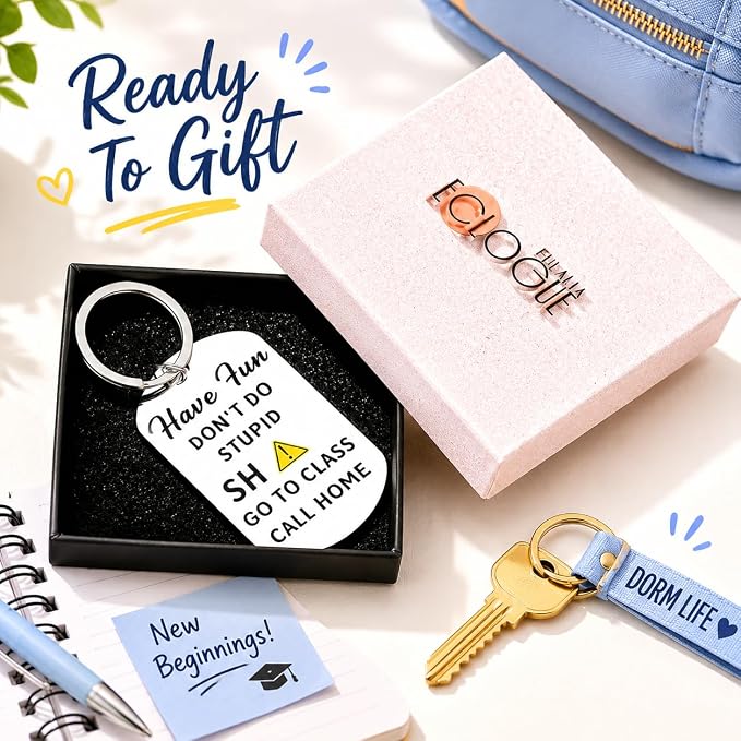 Back to School Supplies for Students, Dorm Room Essentials for Guys Boys, College Dorm Essentials for Girls Teens, First Day of Schools Aesthetic Keychain Going to Middle School Essential for Friend