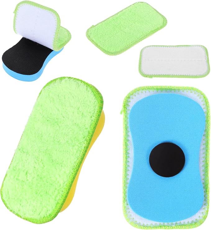 2 Pcs Chalk Eraser for Chalkboard, Magnetic EVA Microfiber Chalk Eraser