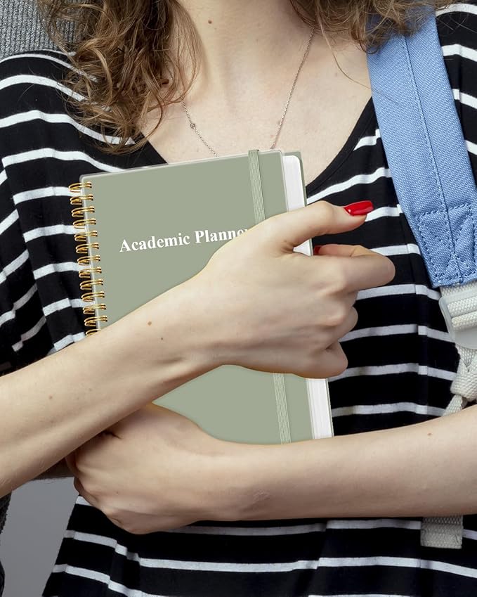 Academic Planner for 2026-2027 or Anytime - Undated Weekly Student Planner For Homeschool, High School, College & Nursing Students, 200 Pages, 5.8" x 8.5", Green
