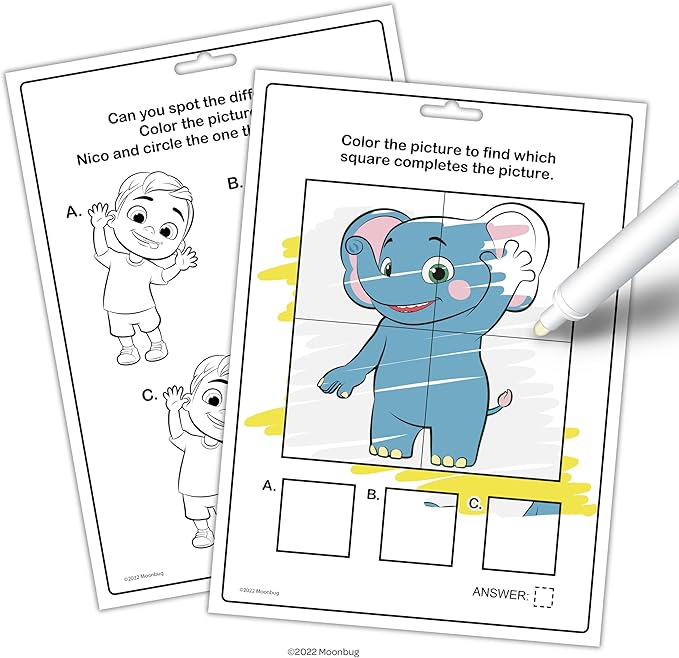 Bendon Cocomelon Imagine Ink, Coloring Book and 1 Mess Free Marker, Kids, Officially Licensed