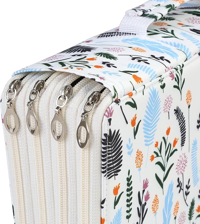 Portable Colored 300 Slots Pencil case Organizer with Printing Pattern for Watercolor Pens or Markers, Pencil Case Organizer for Artist