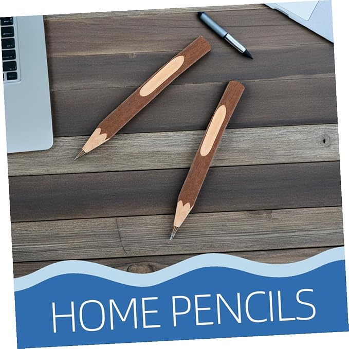 LALAFINA Natural Wood Ballpoint Pens 13cm Eco-friendly Biodegradable Tree Bark Design Portable Writing Supplies Set of 10 for Office and School Use