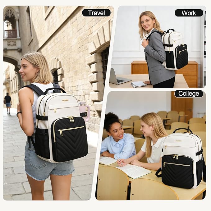 VANKEAN 18 Inch Laptop Backpack for Women Large Capacity | Waterproof Backpacks Stylish Travel Bags Casual Daypacks for College, Business