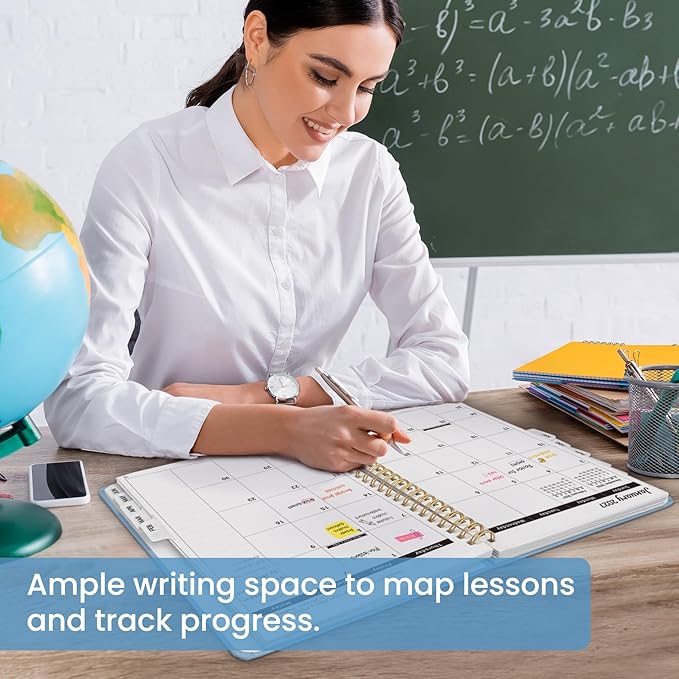 8.5" x 11" Academic Planner 2026-2027, Weekly & Monthly Calendar Planner Book, July 2026 – June 2027, Large Hardcover Organizer with Tabs, Perfect for Teachers, Students, Women & Men – A4, Blue