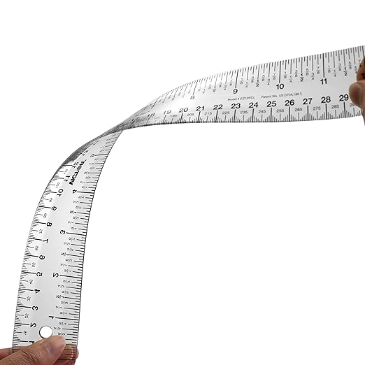 12 Inch Easy Read Ruler, Clear Flexible, Bendable, Shatterproof, Ruler