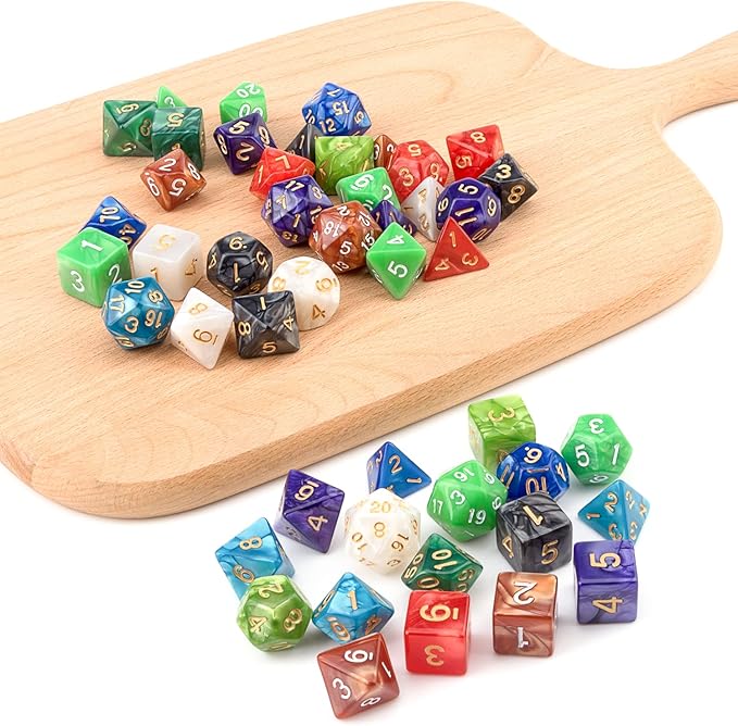70 Pcs Polyhedral Dice Set for Dungeons and Dragons - 10 Complete 7-Dice Sets with Bags, D4 D6 D8 D10 D% D12 D20 - Ideal for DND RPG MTG Tabletop Games, Gifts for Gamers